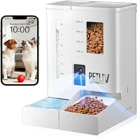 PETLIBRO 5G y 2.4G WiFi con Cámara Doble Cuenco 5L